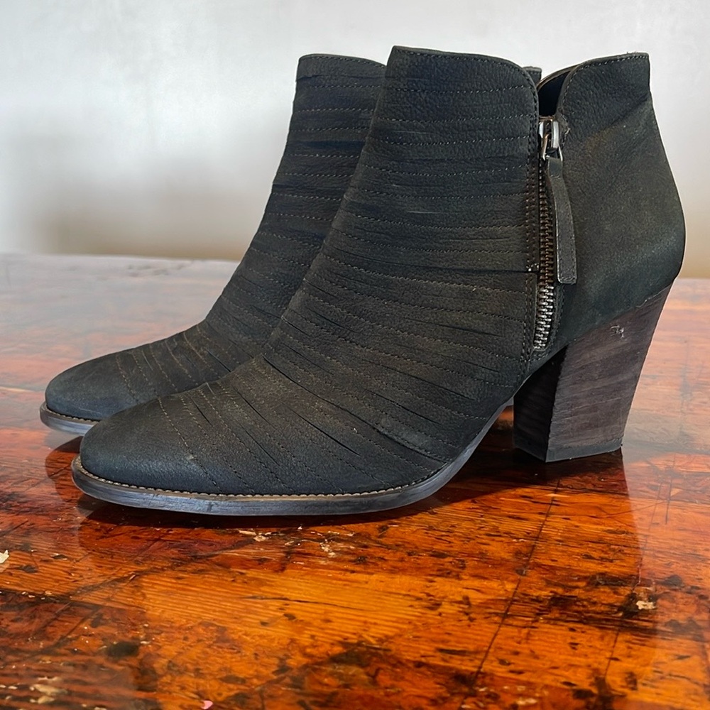 Paul Green malibu boots booties leather black dual zip womens shoes uk 6 1/2